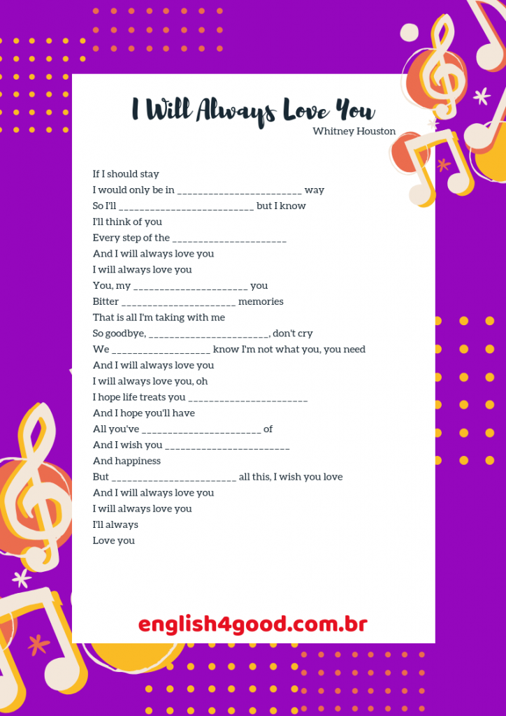 I Will Always Love You - English4Good - Learn English with music